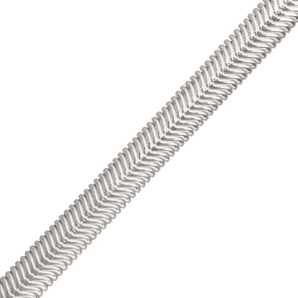 Echte Schlangenkette oval 14353, Silber, Breite ca. 5,3 mm