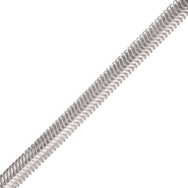 Echte Schlangenkette oval 14342, Silber, Breite ca. 4,3 mm