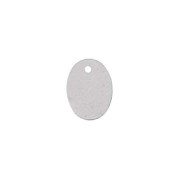 Logoplättchen 6,5 x 4,5 mm oval, mit 1 Bohrung