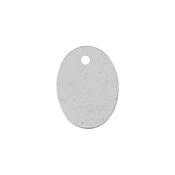 Logoplättchen 8,0 x 5,0 mm oval, mit 1 Bohrung