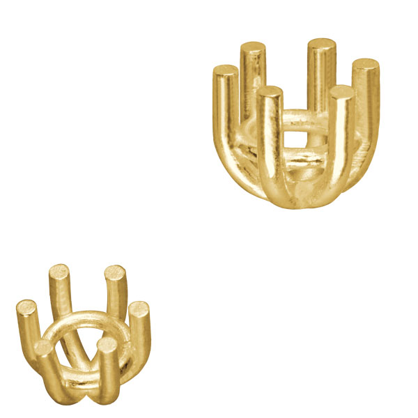 Guss-Chaton 513, 6 Stotzen, Körbchen, rund