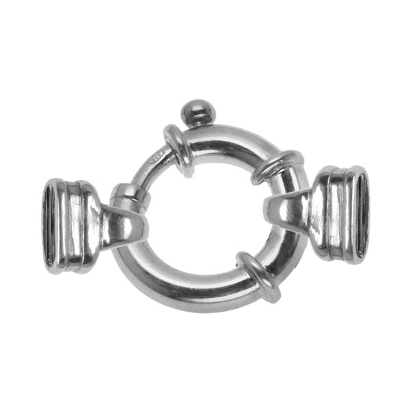 Schmuckfederring 22 mm, 4 mm Rohr, flachen Gusskappen