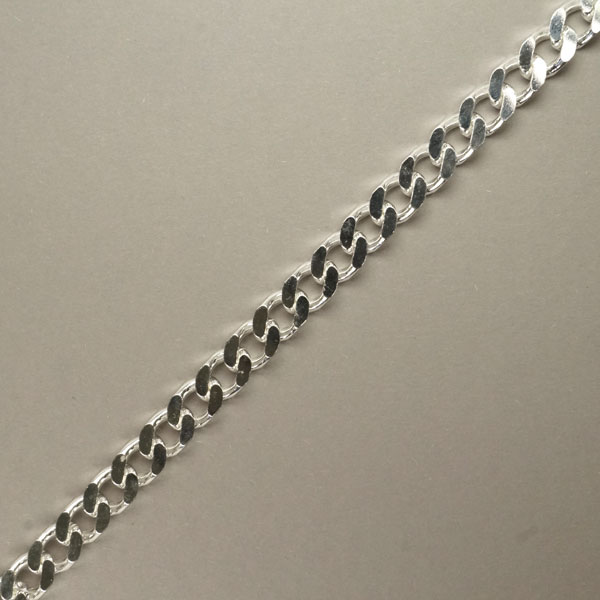 Panzerkette flach 13301 Silber
