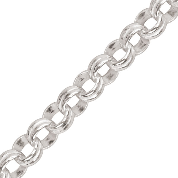 Erbskette rund 1660 Doppelring Silber, Breite ca. 6,0 mm