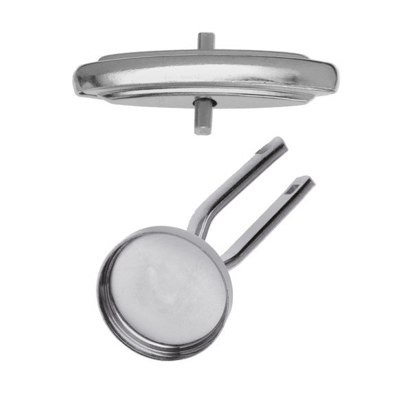 Manschettenknopfmechanik Set 289D Cabochon-Fassung