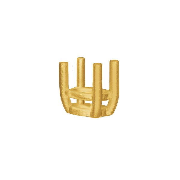 Guss-Chaton 6520, 4 Stotzen, gerade, oval