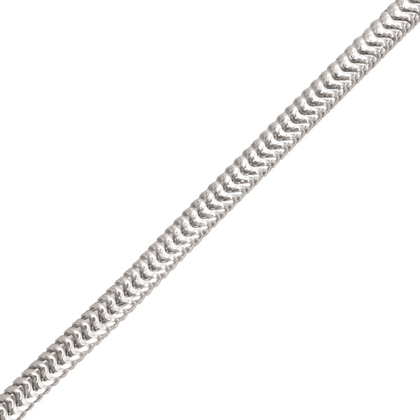 Echte Schlangenkette oval 14228, Silber, Breite ca. 2,8 mm